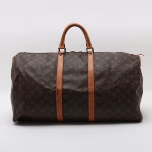 Louis Vuitton Brown Monogram Travel Bag 55